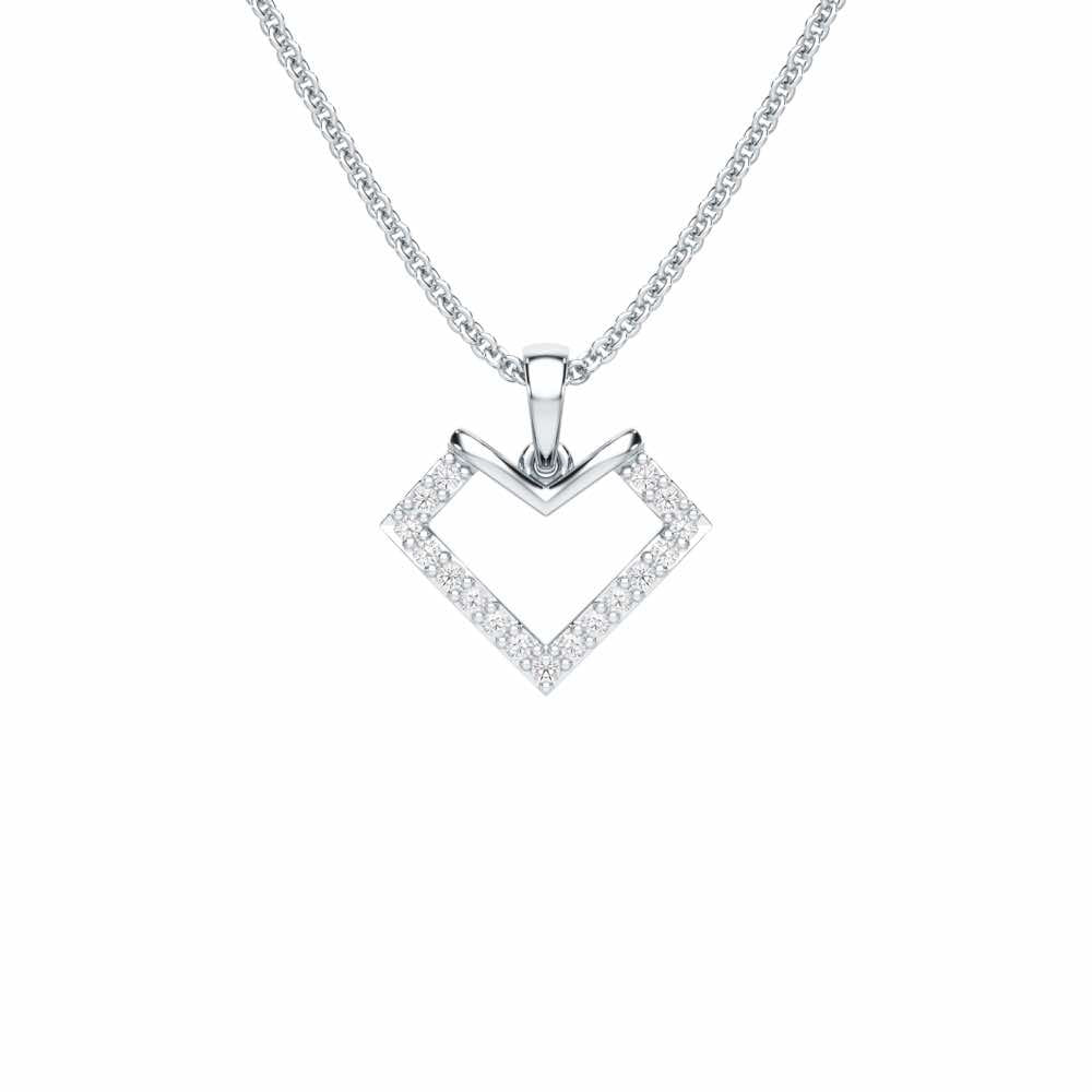 Sparkle Dew Silver Pendant - White Gold - Image 1