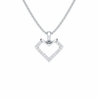 Sparkle Dew Silver Pendant - White Gold - Image 1