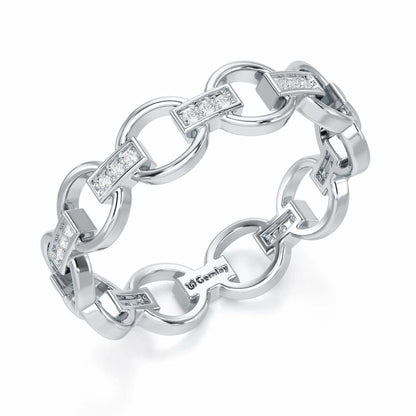 Bound Glow Silver Ring - White Gold - Image 1