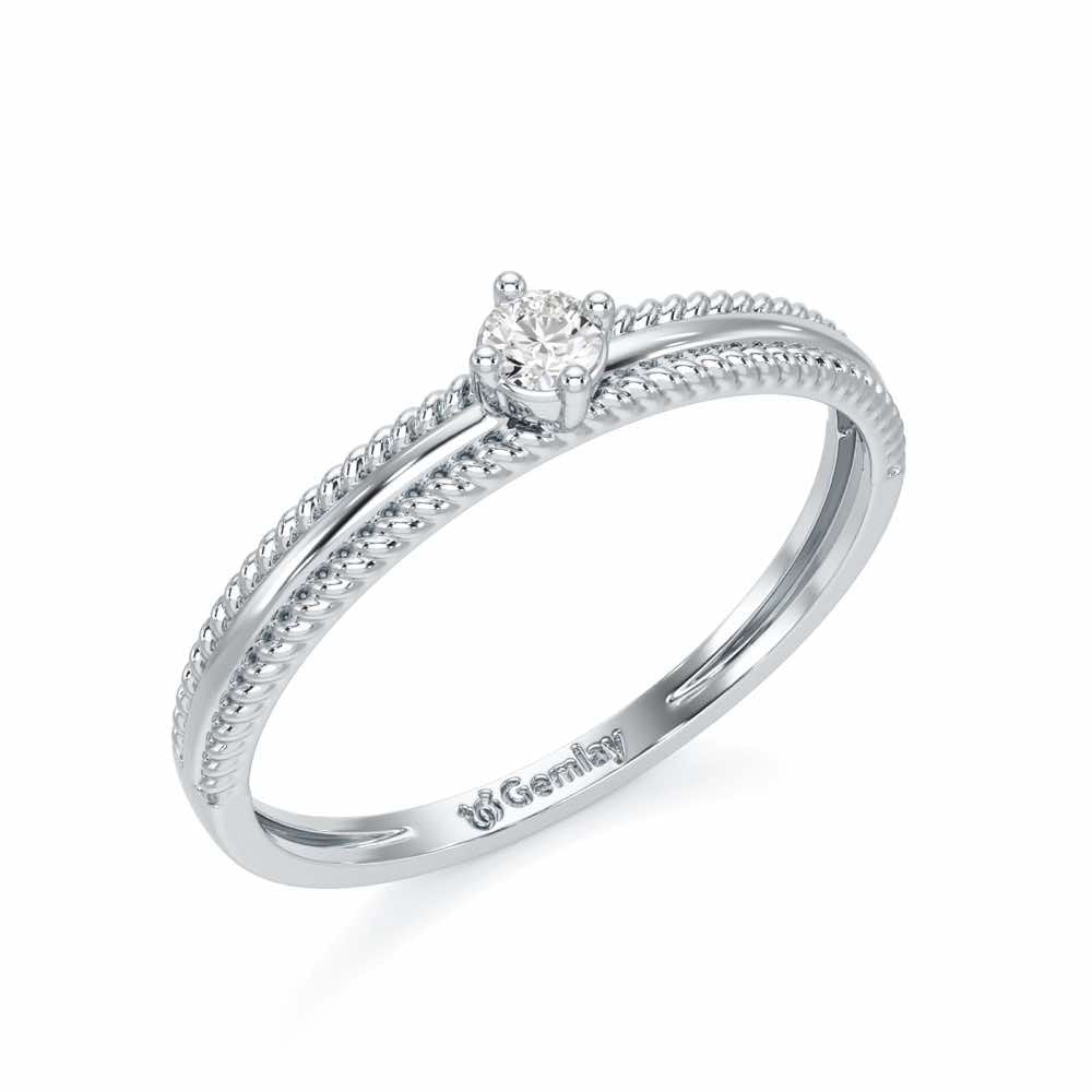Grace Queen Silver Ring - White Gold - Image 1