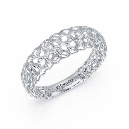 Mila Silver Ring - White Gold - Image 1