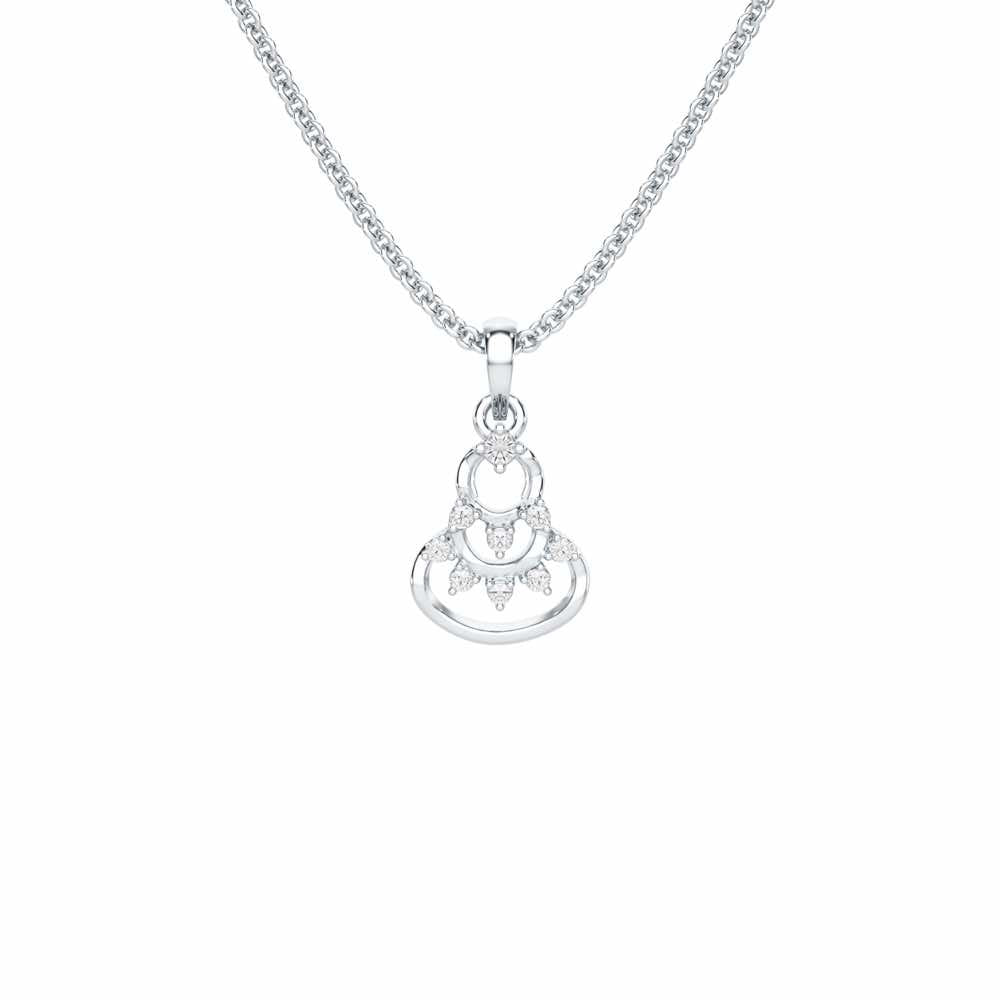 Whisper of Light Silver Pendant - White Gold - Image 1