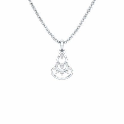 Whisper of Light Silver Pendant - White Gold - Image 1
