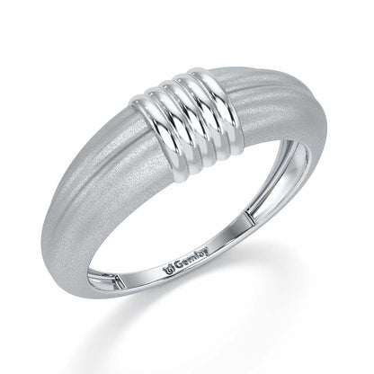 Jasmine Silver Ring - White Gold - Image 1