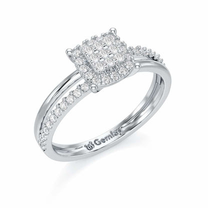 Dawn of Glow Silver Ring - White Gold - Image 1