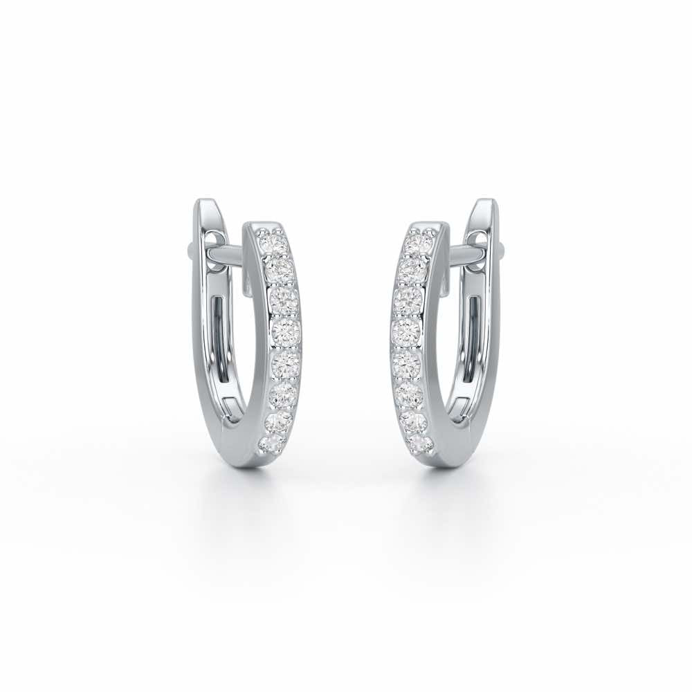 Celeste Silver Bali Earrings - White Gold - Image 2
