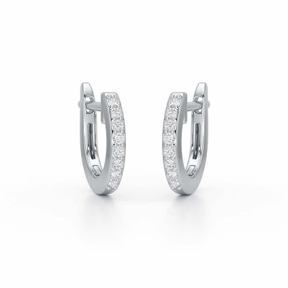 Celeste Silver Bali Earrings - White Gold - Image 2