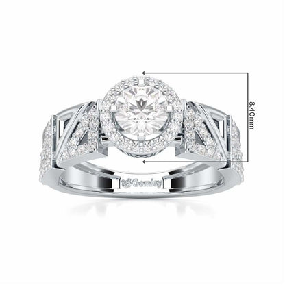 Luminescent Elegance Solitaire Ring - White Gold - Image 5