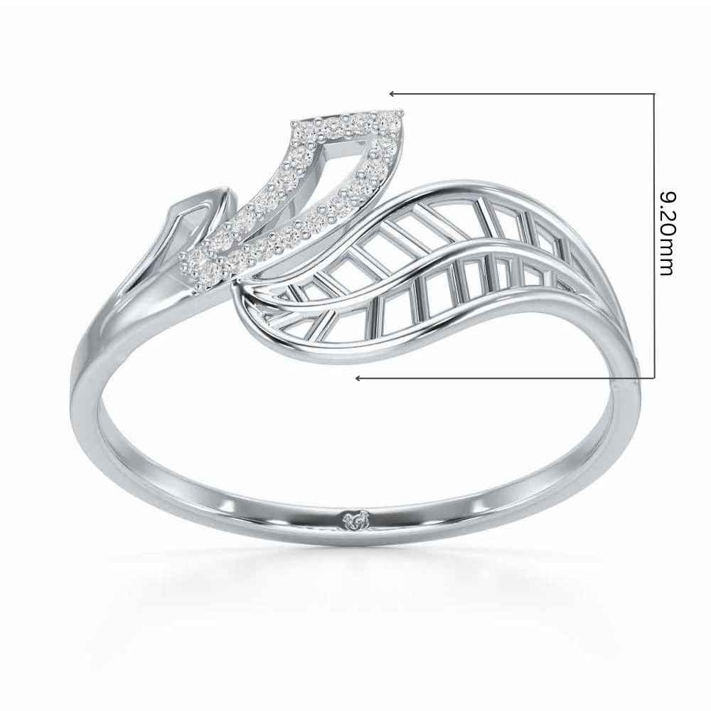 Blushing Beauty Silver Ring - White Gold - Image 5