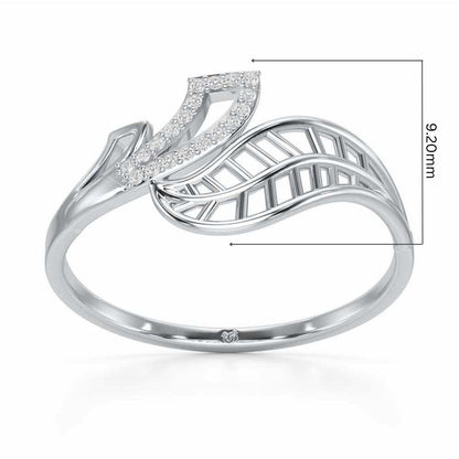 Blushing Beauty Silver Ring - White Gold - Image 5