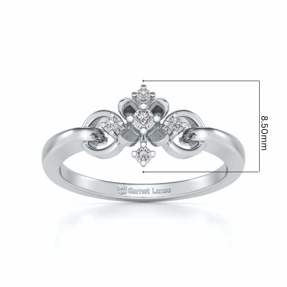 Arunima Silver Ring - White Gold - Image 5