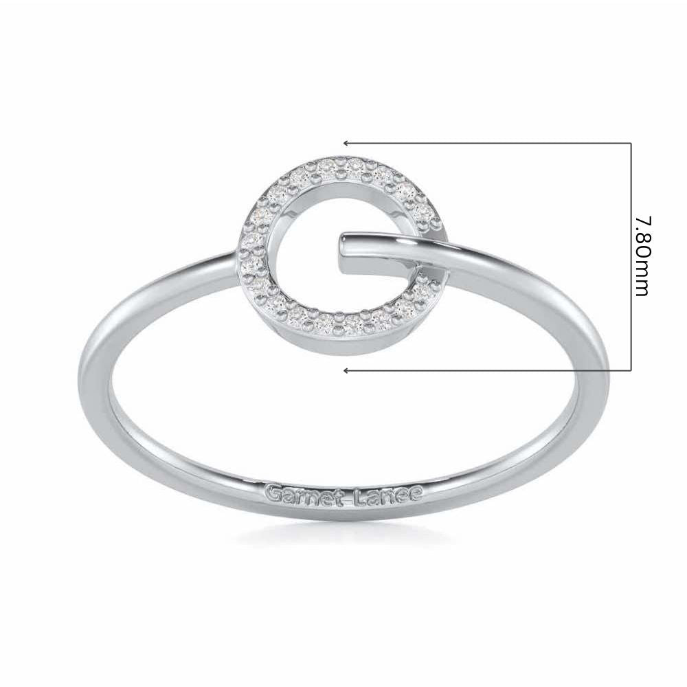 Majesticy Sparkle Silver Ring - White Gold - Image 5