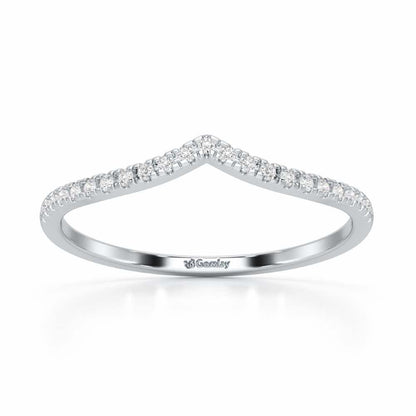 Velvet V Women Silver Ring - White Gold - Image 2