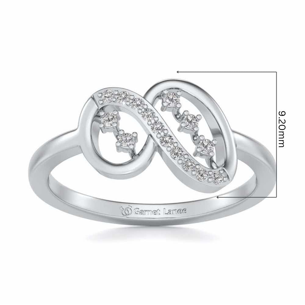 Eshana Silver Ring - White Gold - Image 5
