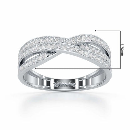 Supreme Helix Silver Ring - White Gold - Image 2