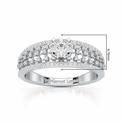 Luminous Elegance Solitaire Ring - White Gold - Image 5