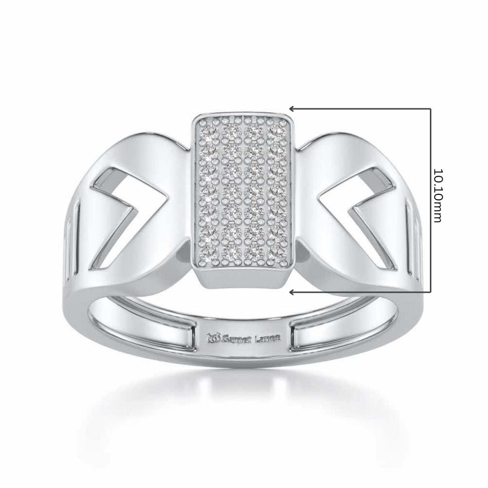 Euphoric Silver Ring For Men - White Gold - Image 5