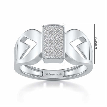 Euphoric Silver Ring For Men - White Gold - Image 5