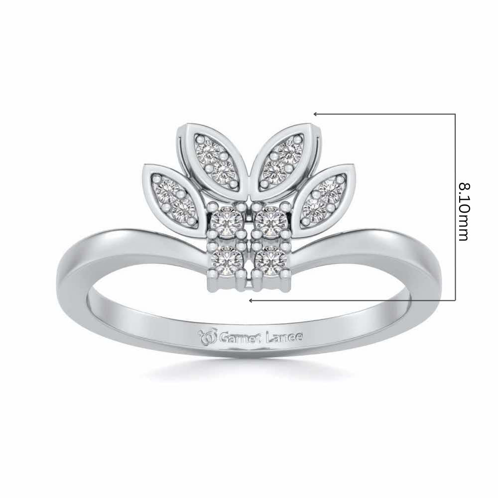 Span Crest Silver Ring - White Gold - Image 5
