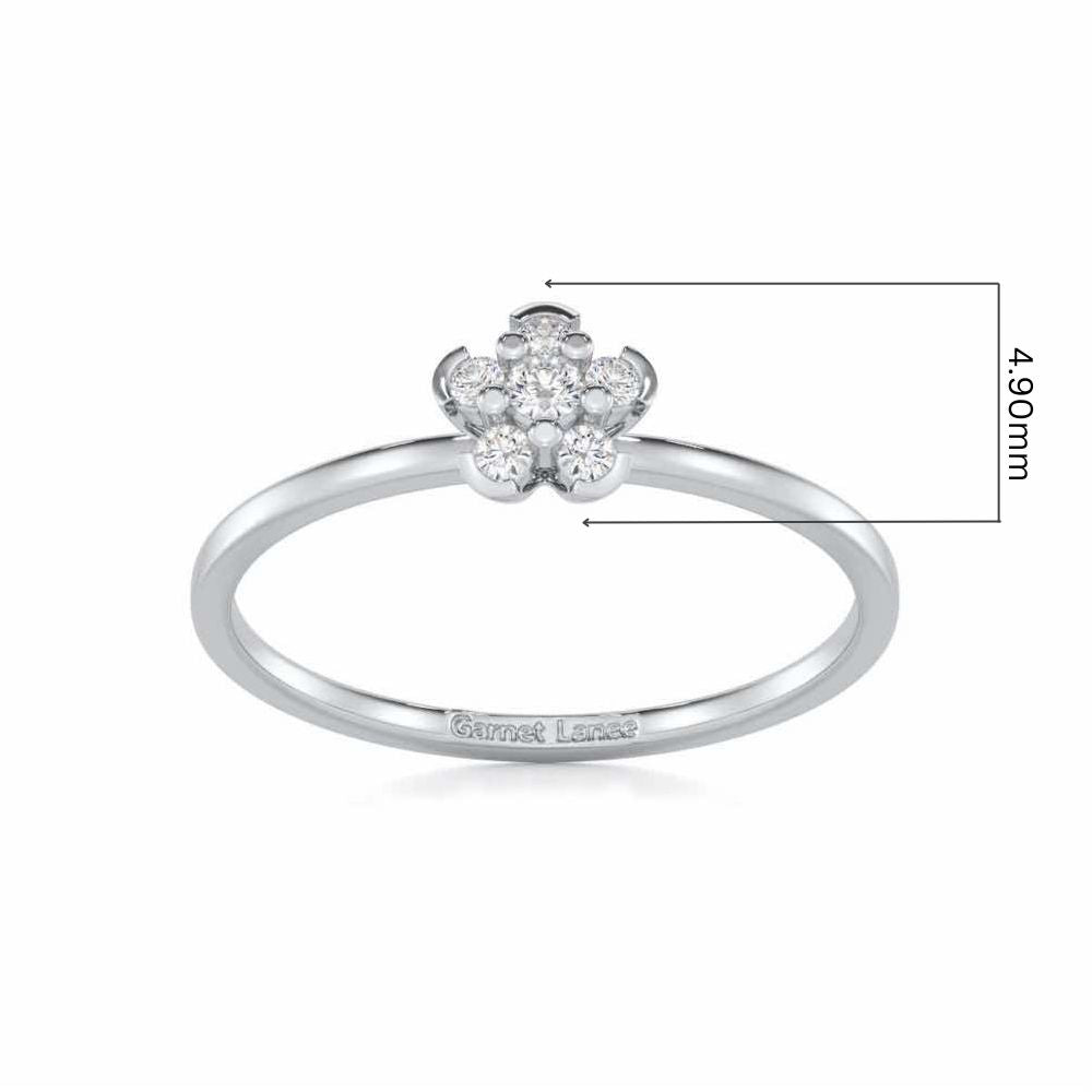 Captivating Cosmos Silver Ring - White Gold - Image 5
