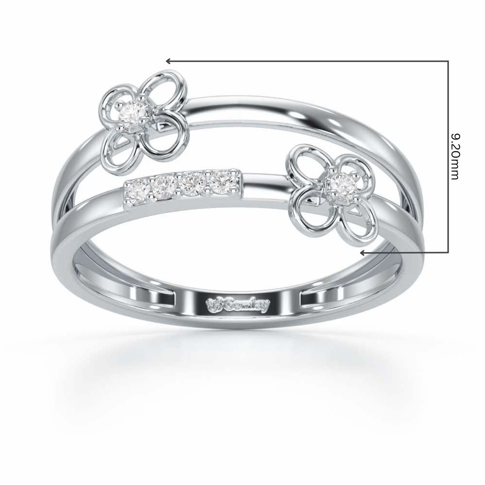 Spring Bliss Silver Ring - White Gold - Image 2