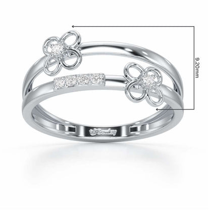 Spring Bliss Silver Ring - White Gold - Image 2