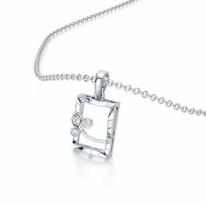 Opal Shine Silver Pendant - White Gold - Image 2