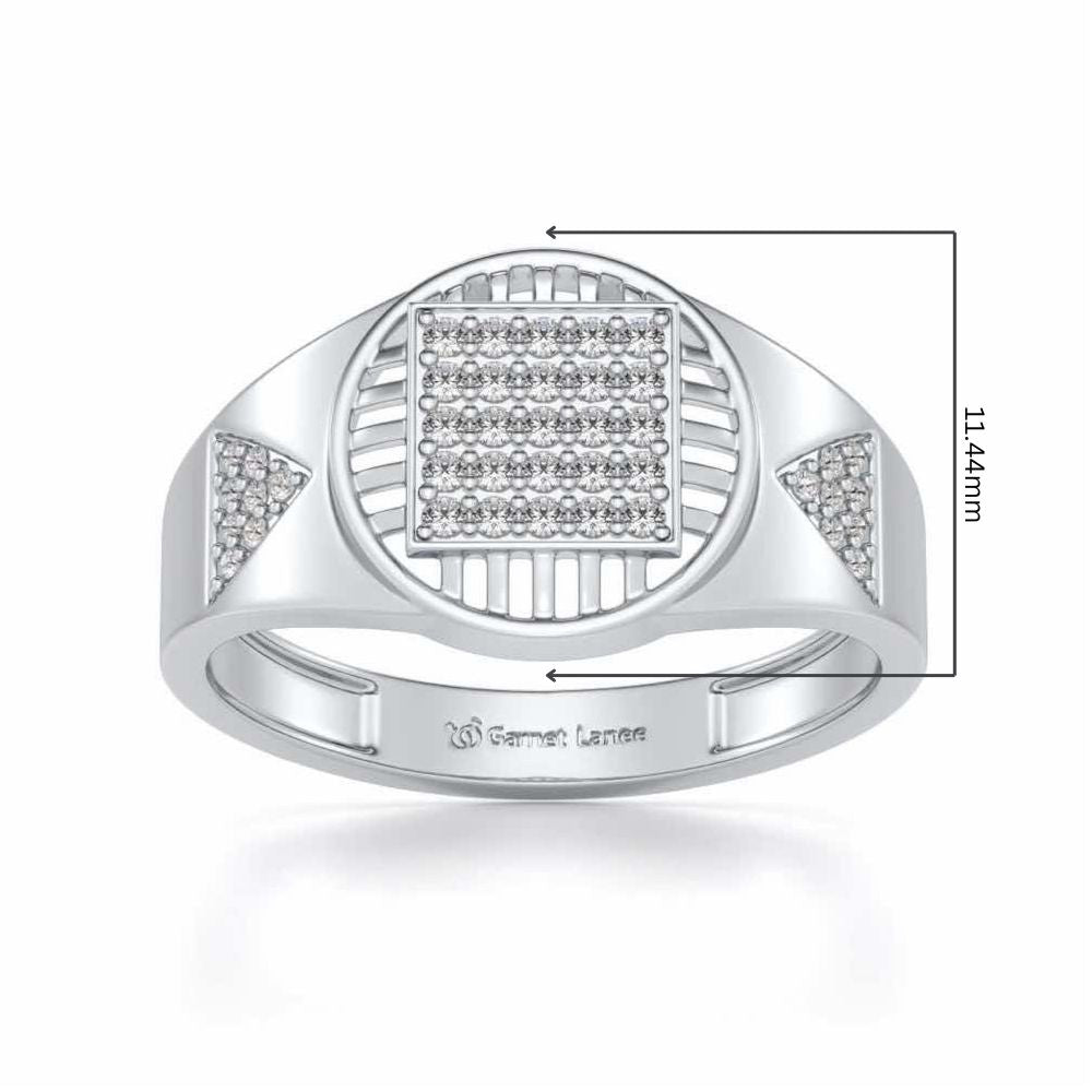 Holy Eye Silver Ring For Men - White Gold - Image 5