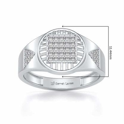 Holy Eye Silver Ring For Men - White Gold - Image 5
