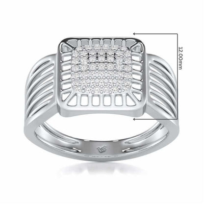 Lakshya Silver Ring For Men - White Gold - Image 5