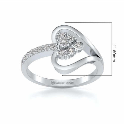Aananya Silver Ring - White Gold - Image 5