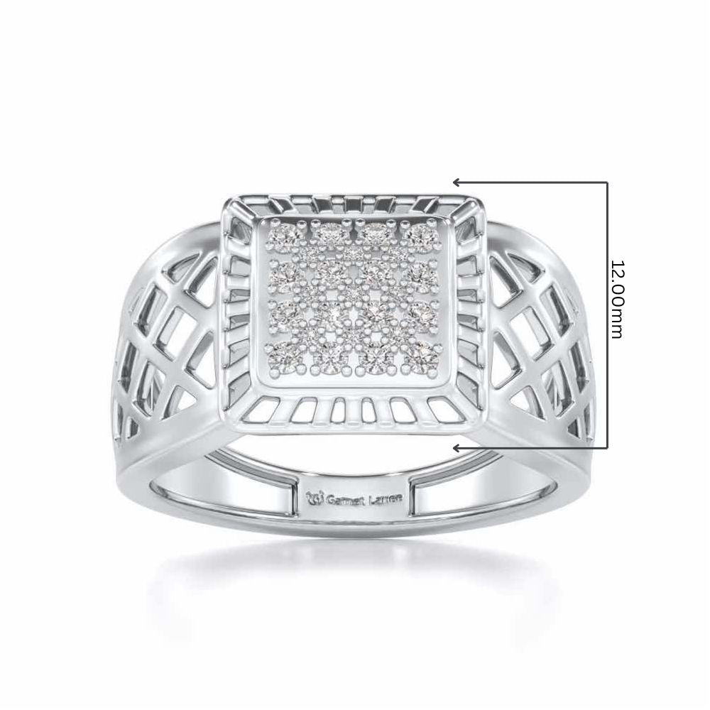 Spirited Silver Ring For Men - White Gold - Image 5