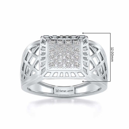 Spirited Silver Ring For Men - White Gold - Image 5