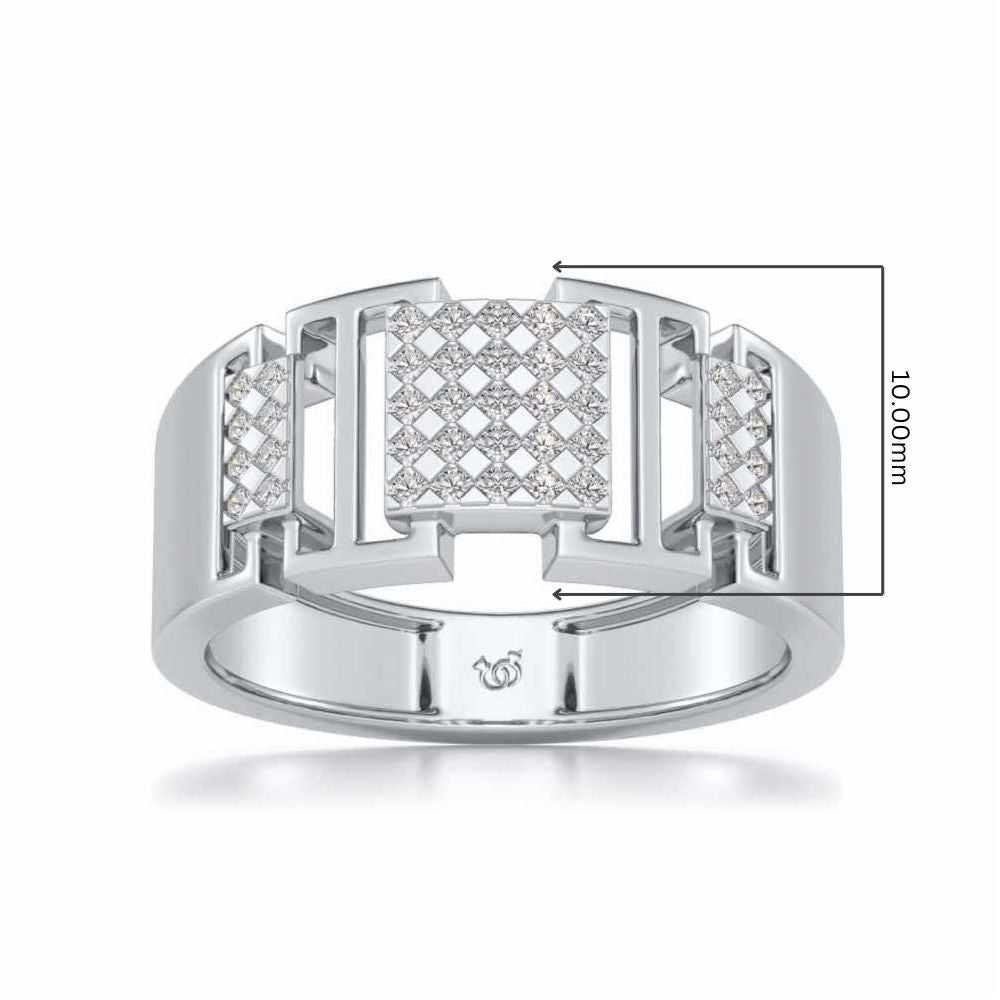 Respectful Silver Ring For Men - White Gold - Image 5