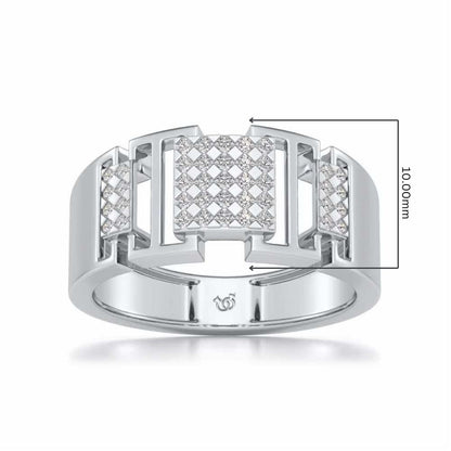 Respectful Silver Ring For Men - White Gold - Image 5
