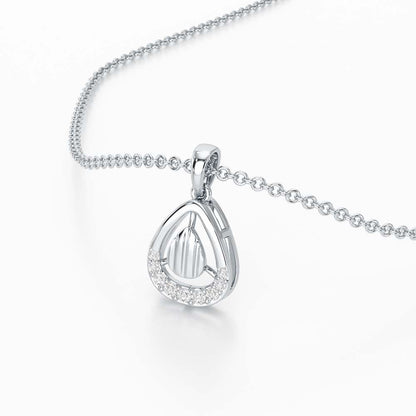 Starlight Charm Silver Pendant - White Gold - Image 2