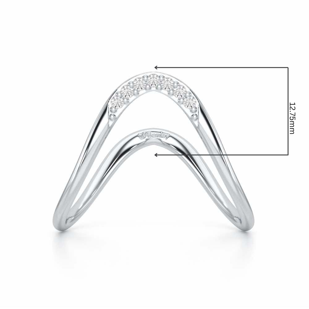 Magic Wave Silver Ring - White Gold - Image 2