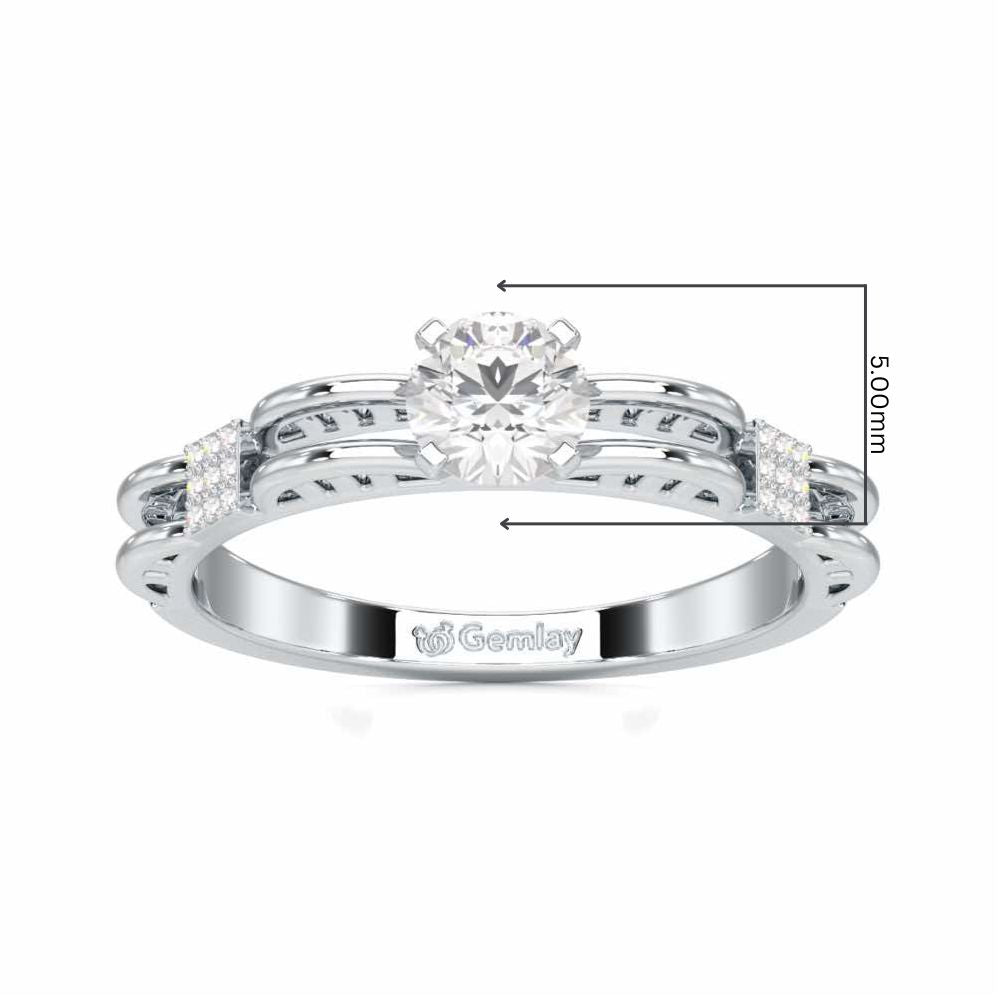 Radiant Majesty Solitaire Ring - White Gold - Image 5