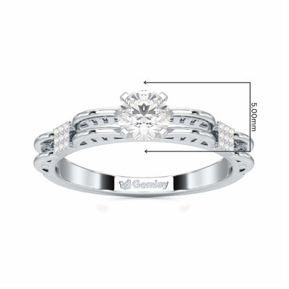 Radiant Majesty Solitaire Ring - White Gold - Image 5