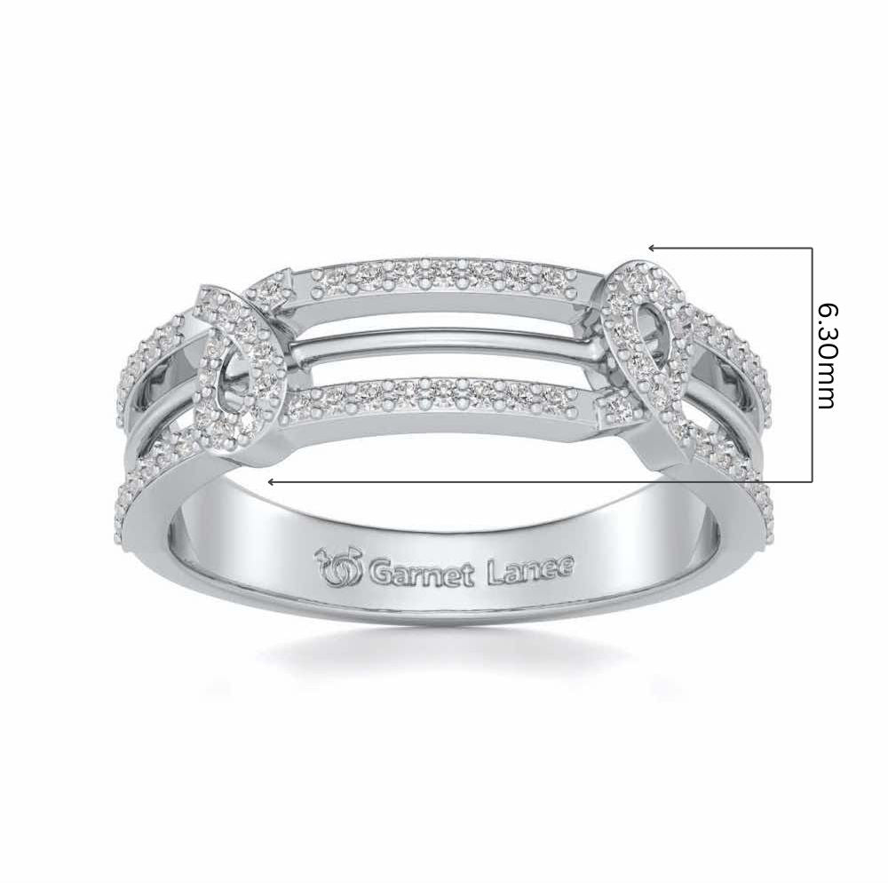 Reach Infinite Silver Band Ring - White Gold - Image 5
