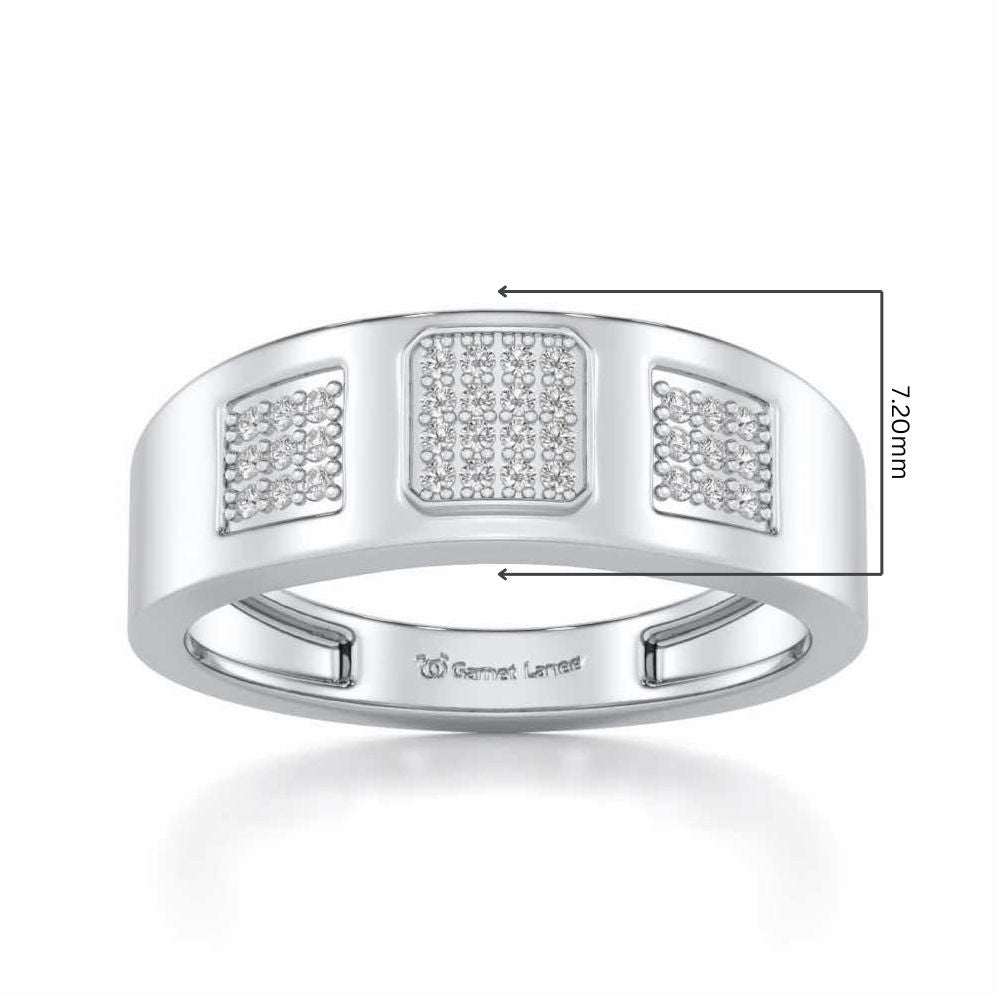 Exultant Silver Ring For Men - White Gold - Image 5