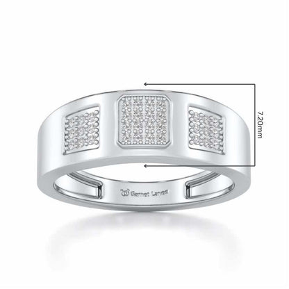 Exultant Silver Ring For Men - White Gold - Image 5