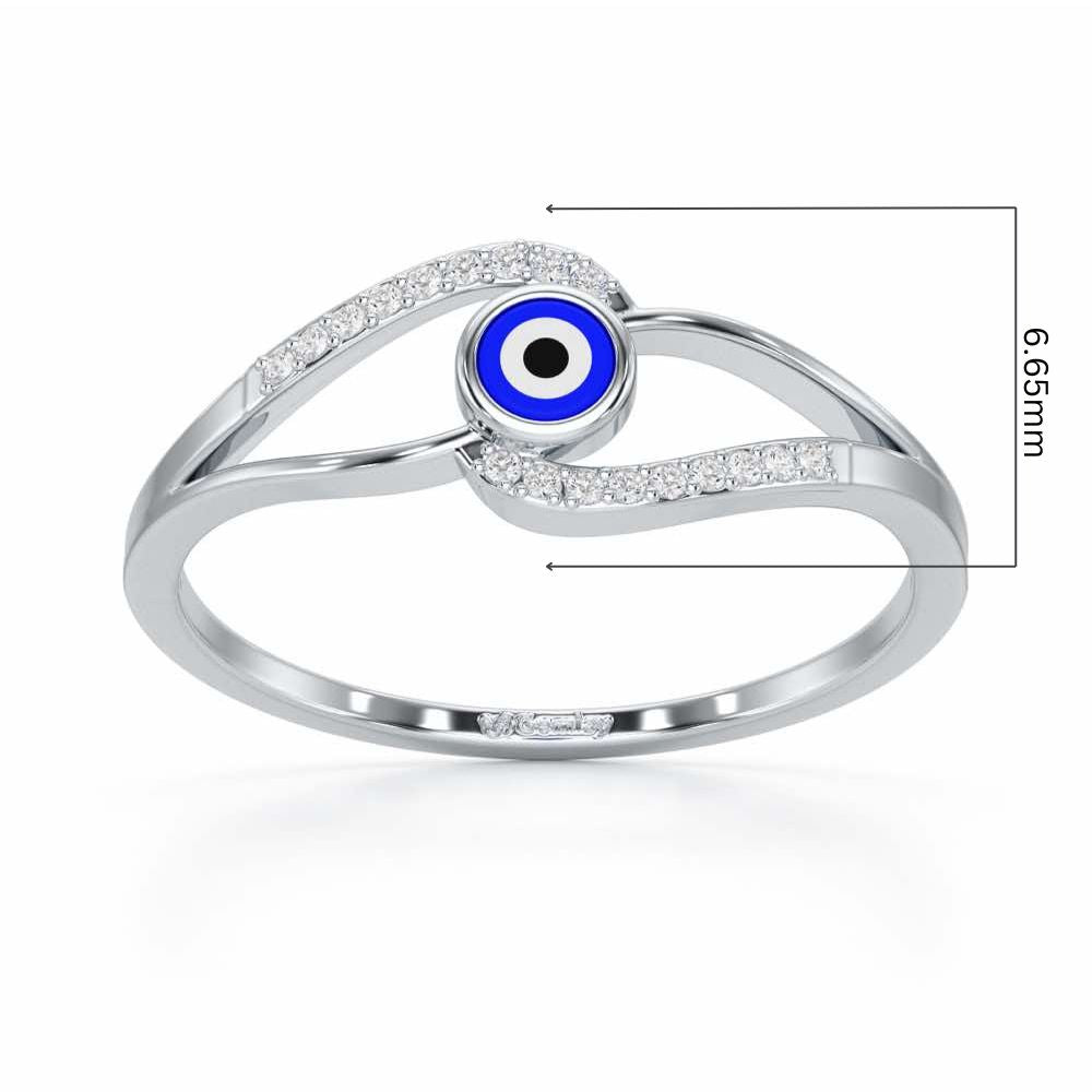 Good Fortune Silver Ring - White Gold - Image 5