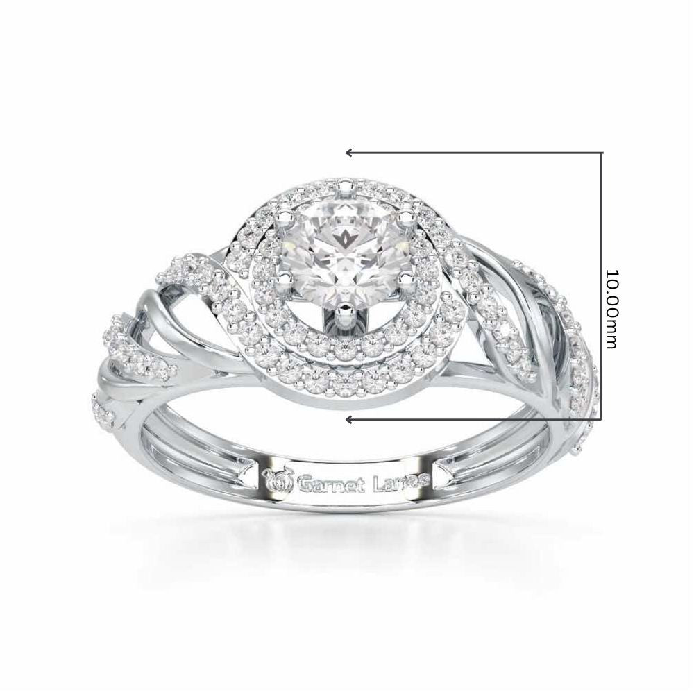 Ephemeral Radiance Solitaire Ring - White Gold - Image 5