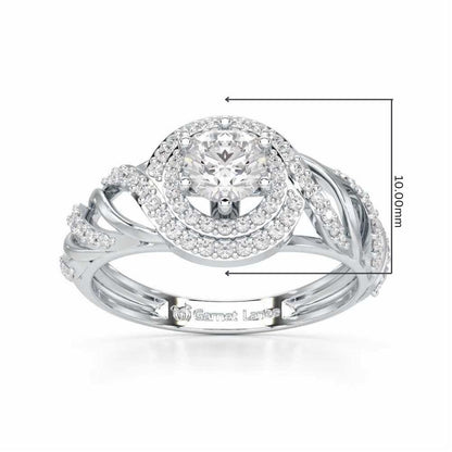 Ephemeral Radiance Solitaire Ring - White Gold - Image 5