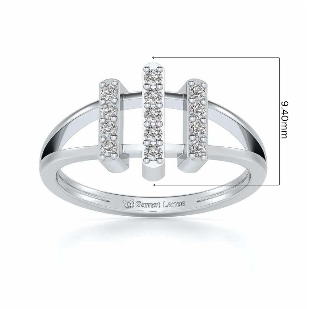 Erre Sparkle Ring - White Gold - Image 5