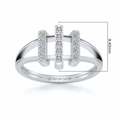 Erre Sparkle Ring - White Gold - Image 5