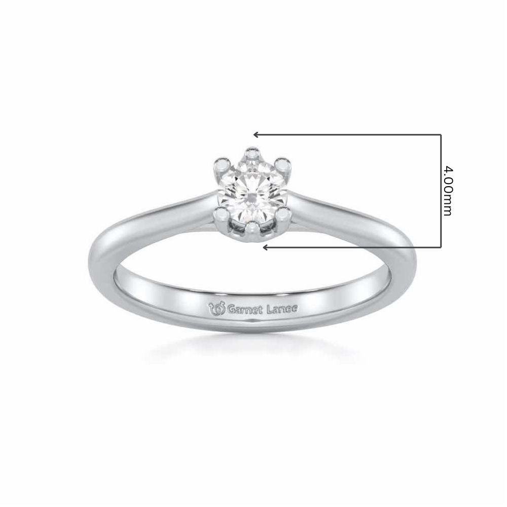 Luminary Emblem Women Solitaire Ring - White Gold - Image 5