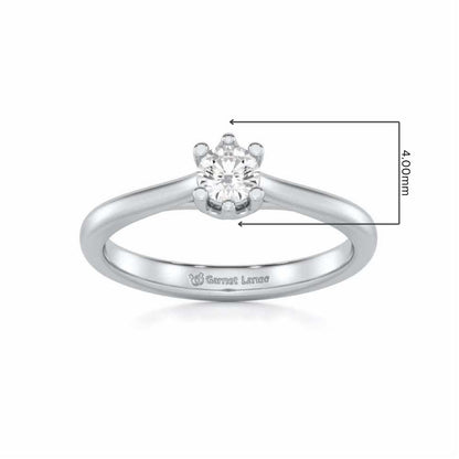 Luminary Emblem Women Solitaire Ring - White Gold - Image 5