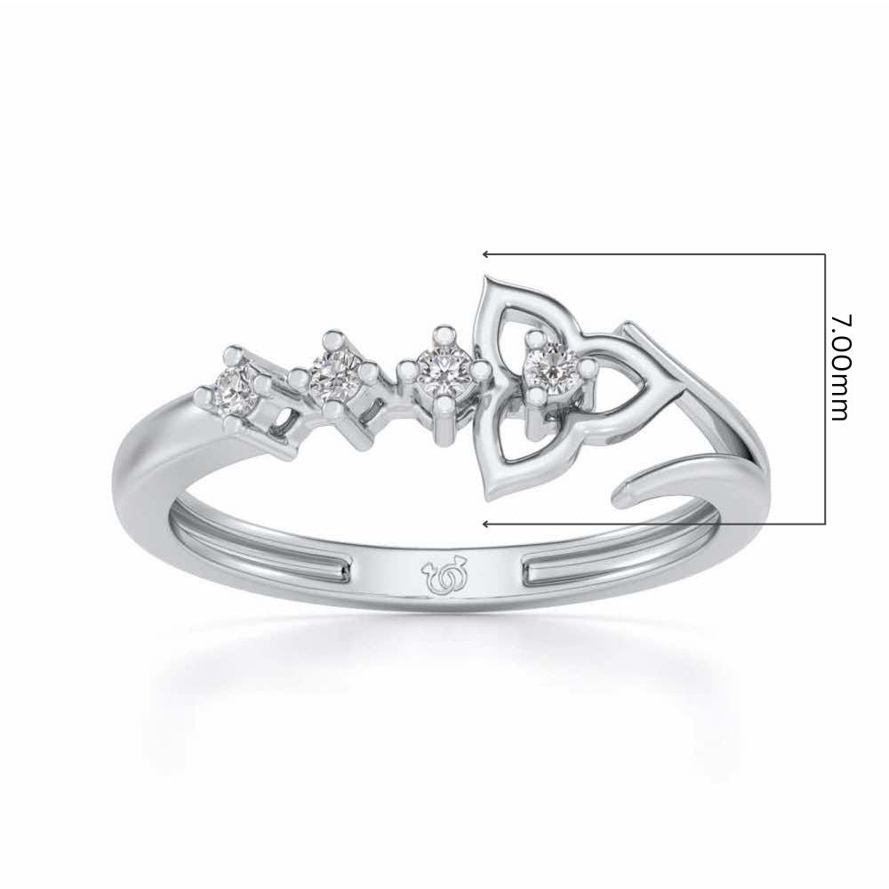 Dhriti Silver Ring - White Gold - Image 5